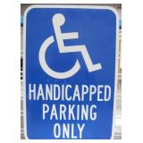 12" x 18" Handicap Parking Only Metal Sign