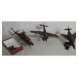Lot Of Three Wood Model Aircraft