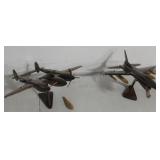 Lot Of Two Wood Model Aircraft