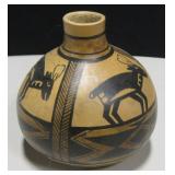 Hand Painted Gourd Shilling Mimbres Adaptation