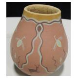 Hand Painted Gourd Shilling Pecos River Pictograph