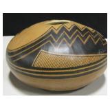 Hand Painted Gourd Shilling Mimbres Adaptation