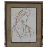 Framed Signed Original Watercolor - 15" x 18.5"