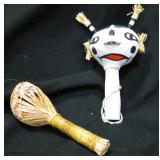 2 Handmade Hopi Rattles - About 7"