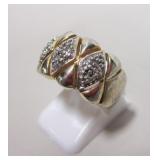 Marked 925R Gold Over Sterling Siver Ring