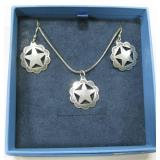 Sterling Silver Necklace & Earring Set In Gift Box