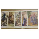 13 Vintage Bible Lesson Pictures - 12" x 17"