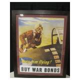 25" x 31" Framed Repro WWII War Bonds Poster