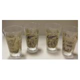 Set Of 4 Dr. Pepper Glasses - 5.5" Tall