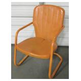 Vintage All-Metal Lawn Or Patio Chair - Repainted