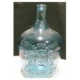 Blue Glass Jumbo Cabernet Wine Bottle - 16.5" Tall