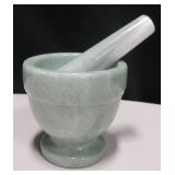 Polished Stone Mortar & Pestle