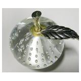 Glass Apple Paperweight