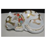 Japanese Sleeping Cat Figure 7.5" X 2.75"