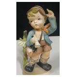 Vtg "Boy With Horn" Hummel Style Figurine - Japan
