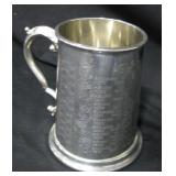 English Sheffield Pewter Royal Lineage Stein