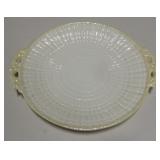 Vtg. 11" Belleek Limpet Plate Or Tray w/ Handles