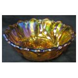 9" Diameter Carnival Glass Bowl
