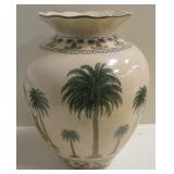 Palm Tree Design Vase 12" Tall