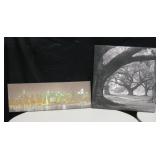 Lot Of 2 Art Photos On Stretched Canvas