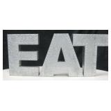 Galvanized "EAT" Sign 29" X 12.5"