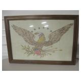 20" x 14" Vintage Framed Stitch Art