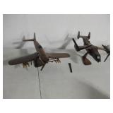 Lot Of Two Wood Model Aircraft