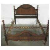 Antique Full Size Bed Headboard, Footboard & Rails