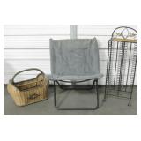 Microfiber Folding Chair, Media Rack, etc