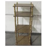 4-Tier Wood Shelf Unit - 16" x 16" x 41"