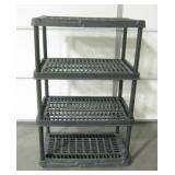 Black Plastic 4-Tier Shelf - 36" x 24" x 55.5"