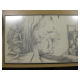 Framed Original Ronald Coleman Art - 30" x 19"