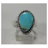 Sterling Silver & Nevada Turquoise Ring