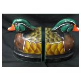 Pair Of Wood Duck Bookends - 8.25" Tall