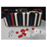 Vintage Tube Chip Caddy With Cards & Dice