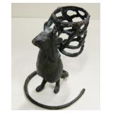 Metal Mouse Wine Bottle Holder 4" Tall