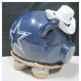7" x 7.5" x 6" Dallas Cowboy Piggy Bank