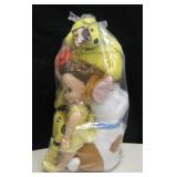 Bag w/ Doll & Plush Toy Animals