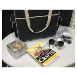 Wheeled Travel Bag w/ Crafting Supplies
