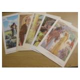 14 Vintage Bible Lesson Pictures - 12" x 17"