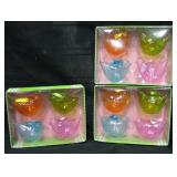 3 NIB Pier 1 Glass Bird Ornaments - 4 Per Box