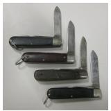 Lot Of 4 Vintage Camillus Pocket Knives