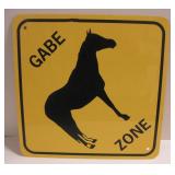 Gabe Zone Street Sign 12"x12"
