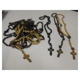 Box Lot Of Brown And Black Rosaries
