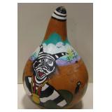 16" Tall Kochare Hopi Painted Gourd -Signed