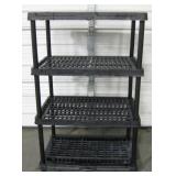 Black Plastic 4-Tier Shelf - 36" x 24" x 55.5"