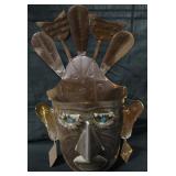 16" Tall Metal Decorative Mask