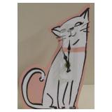 Cat Clock 8" Tall