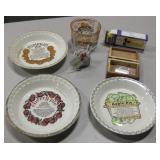 3 Ceramic Pie Pans, Wood Box & More