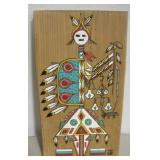 South West Style Signed Wood Art 16" X 7" x 1.5"